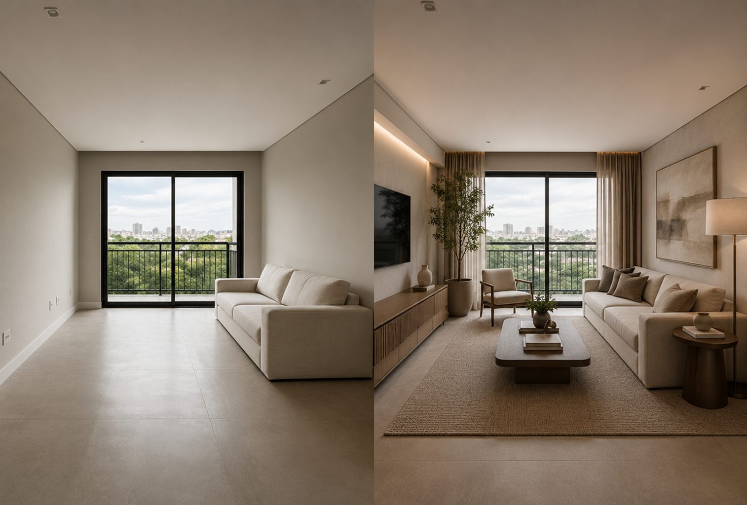 Antes e depois de um projeto Nexo Studio